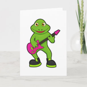 Frog as Musician with Guitar Card