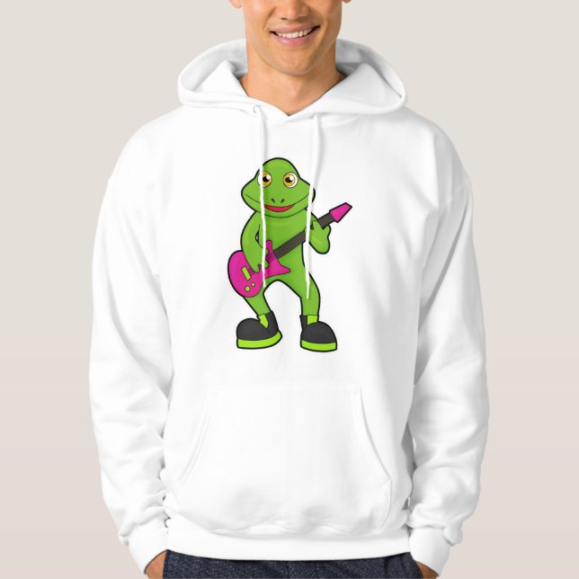 Frog as Musician with Guitar Hoodie (Front)