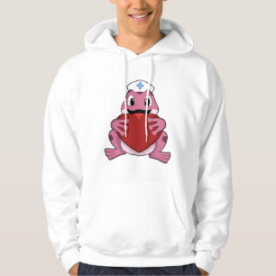 Frog as Nurse with Heart Hoodie
