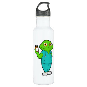 Frog as Nurse with Medicine & Stethoscope 710 Ml Water Bottle