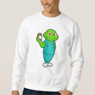 Frog as Nurse with Medicine & Stethoscope Sweatshirt