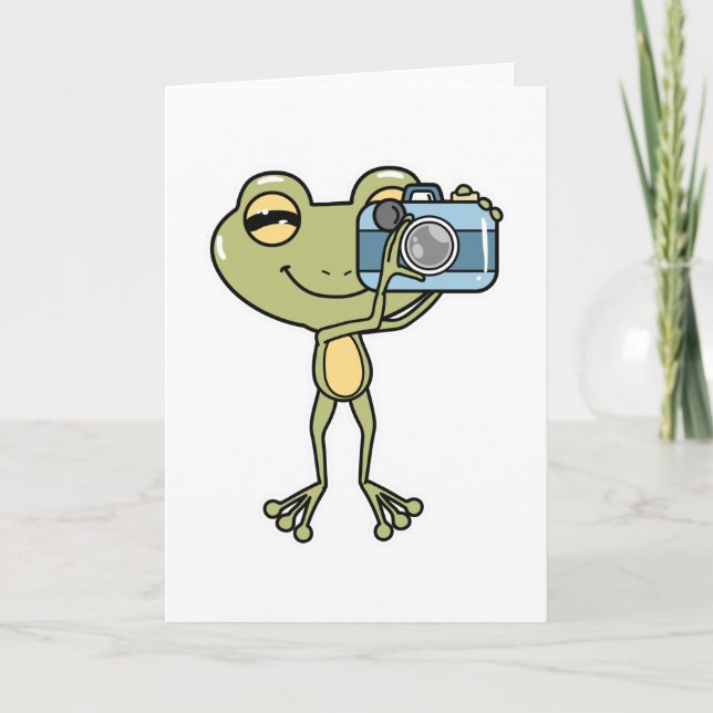 Frog as Photographer with Camera Card (Front)