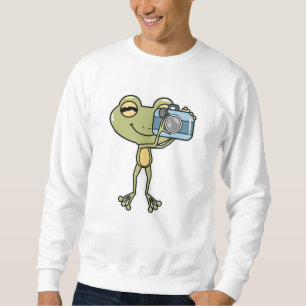 Frog as Photographer with Camera Sweatshirt