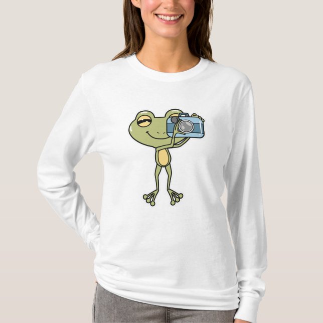 Frog as Photographer with Camera T-Shirt (Front)