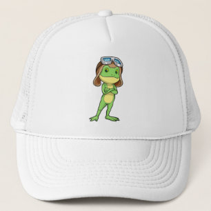 Frog as Pilot with Hat & Glasses