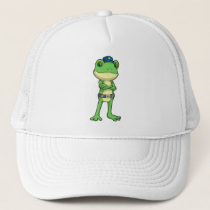 Frog as Police officer with Police hat