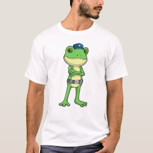 Frog as Police officer with Police hat T-Shirt