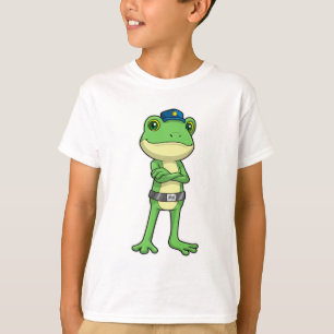 Frog as Police officer with Police hat T-Shirt