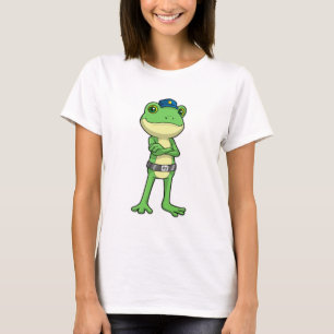 Frog as Police officer with Police hat T-Shirt