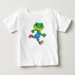 Frog as Runner at Running Baby T-Shirt