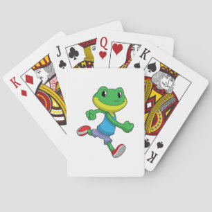 Frog as Runner at Running Playing Cards