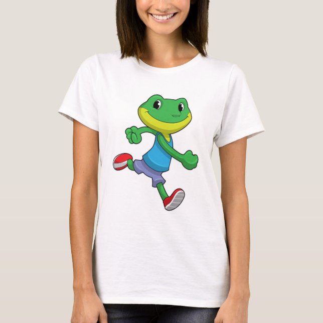 Frog as Runner at Running T-Shirt (Front)