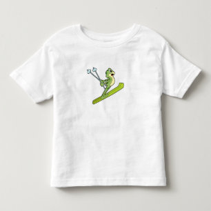 Frog as Ski jumper with Ski.PNG Toddler T-Shirt