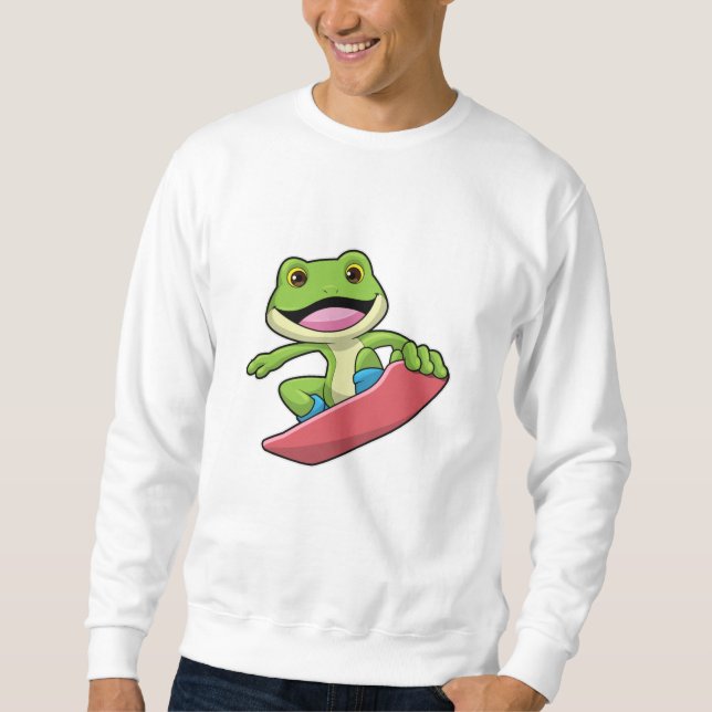 Frog as Snowboarder with Snowboard Sweatshirt (Front)