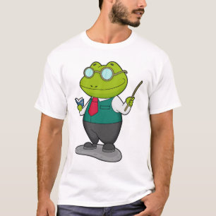 Frog as Teacher with Book T-Shirt