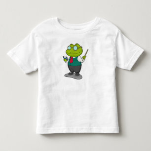 Frog as Teacher with Book Toddler T-Shirt