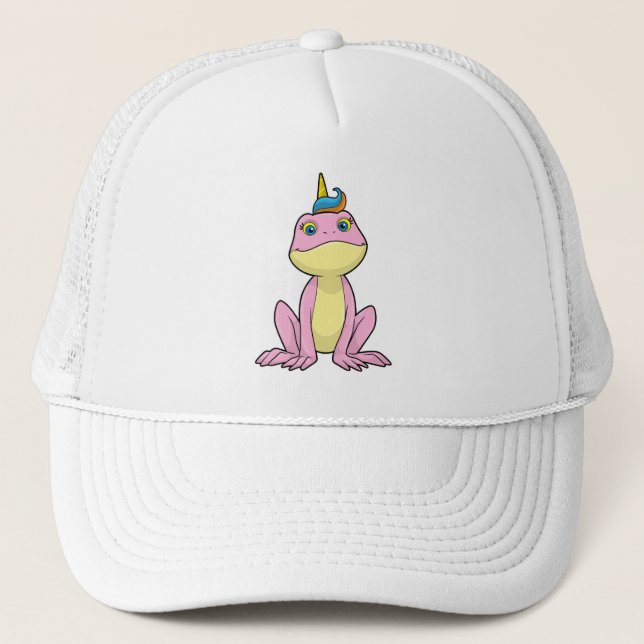 Frog as Unicorn Trucker Hat (Front)