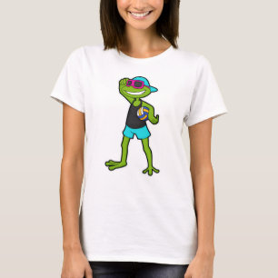 Frog as Volleyball player with Volleyball T-Shirt