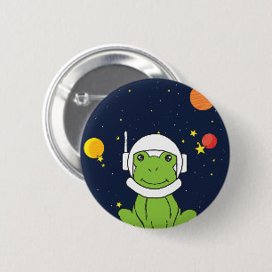Frog Astronaut Animal With Space Helmet Clipart 6 Cm Round Badge