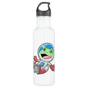 Frog Astronaut Costume Space 710 Ml Water Bottle