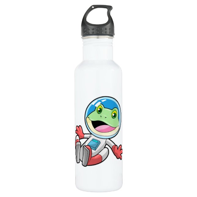 Frog Astronaut Costume Space 710 Ml Water Bottle (Front)