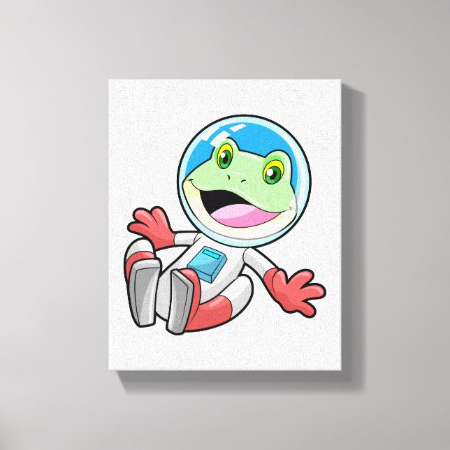 Frog Astronaut Costume Space Canvas Print (Front)
