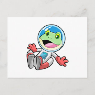 Frog Astronaut Costume Space Postcard
