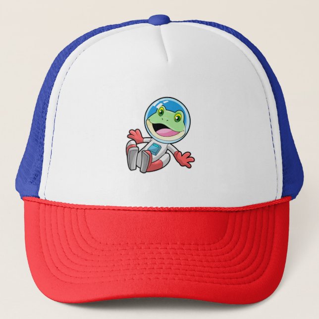 Frog Astronaut Costume Space Trucker Hat (Front)