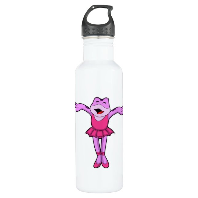Frog at Ballet Dance with Skirt 710 Ml Water Bottle (Front)