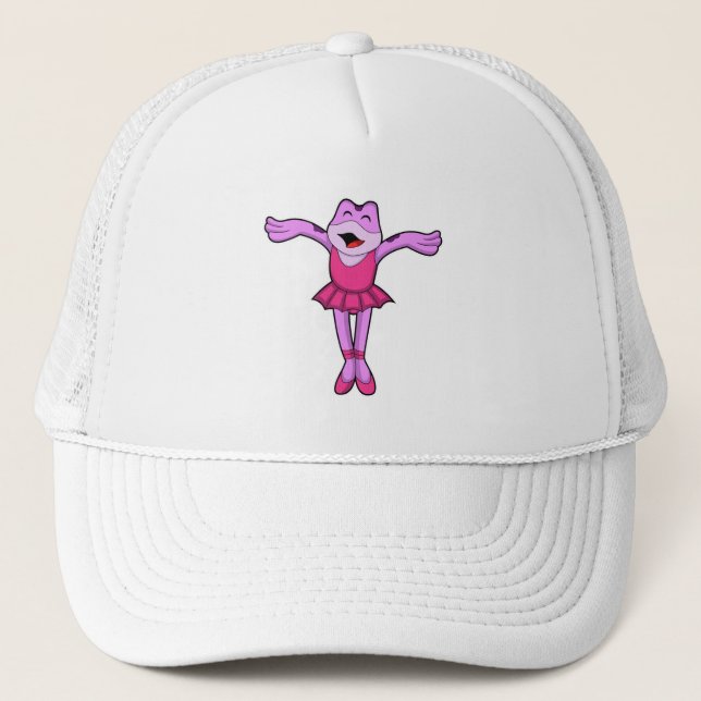 Frog at Ballet Dance with Skirt Trucker Hat (Front)