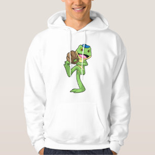 Frog at Baseball with Gloves Hoodie