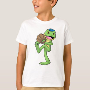 Frog at Baseball with Gloves T-Shirt
