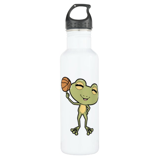 Frog at Basketball Sports 710 Ml Water Bottle (Front)