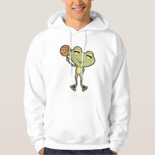 Frog at Basketball Sports Hoodie