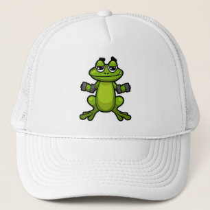 Frog at Biceps training with Dumbbells Trucker Hat