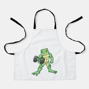 Frog at Bodybuilding with Dumbbell Apron
