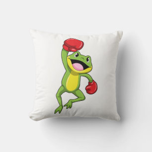 Frog at Boxing with Boxing gloves Cushion