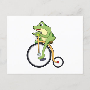 Frog at Circus with Bicycle.PNG Postcard