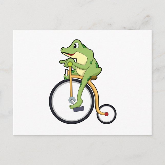 Frog at Circus with Bicycle.PNG Postcard (Front)