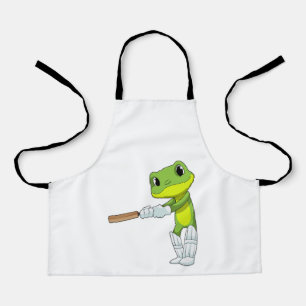 Frog at Cricket with Cricket bat Apron