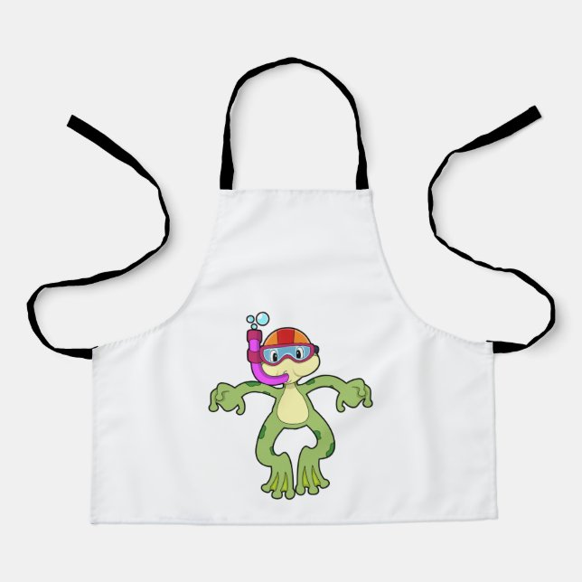 Frog at Diving with Snorkel Apron (Front)