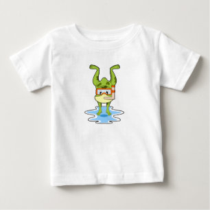 Frog at Diving with Snorkel Baby T-Shirt