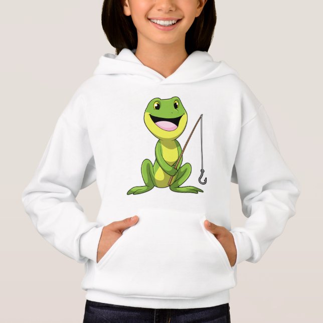 Frog at Fishing with Fishing rod (Front)