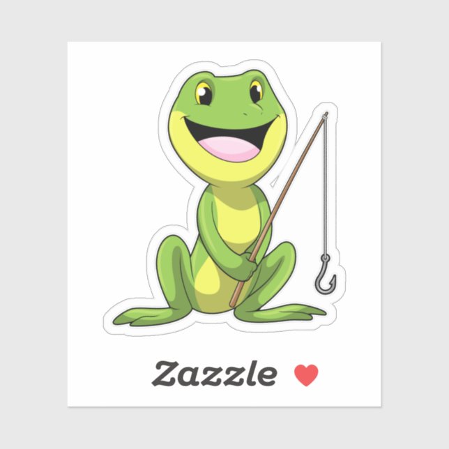 Frog at Fishing with Fishing rod (Sheet)