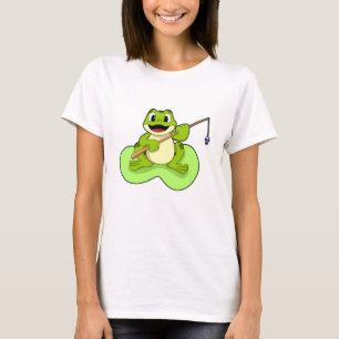 Frog at Fishing with Fishing rod T-Shirt
