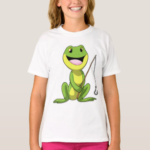 Frog at Fishing with Fishing rod T-Shirt