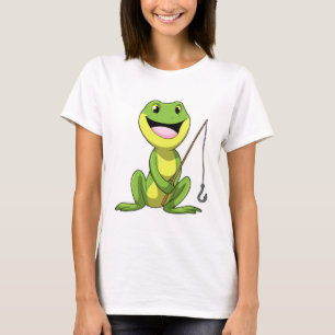 Frog at Fishing with Fishing rod T-Shirt