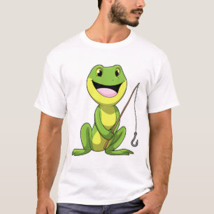 Frog at Fishing with Fishing rod T-Shirt