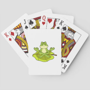 Frog at Meditate Playing Cards