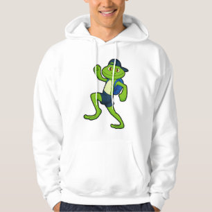 Frog at Running with Backpack & Hat Hoodie